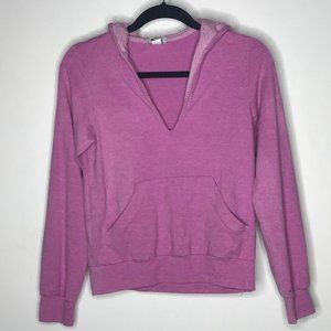 SOLOW Pink Stripe Trim Yoga Athletic Hoodie S